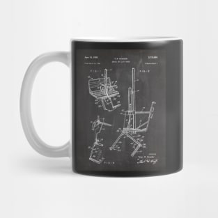 Skiing Patent - Ski Chalet Ski Fan Art - Black Chalkboard Mug